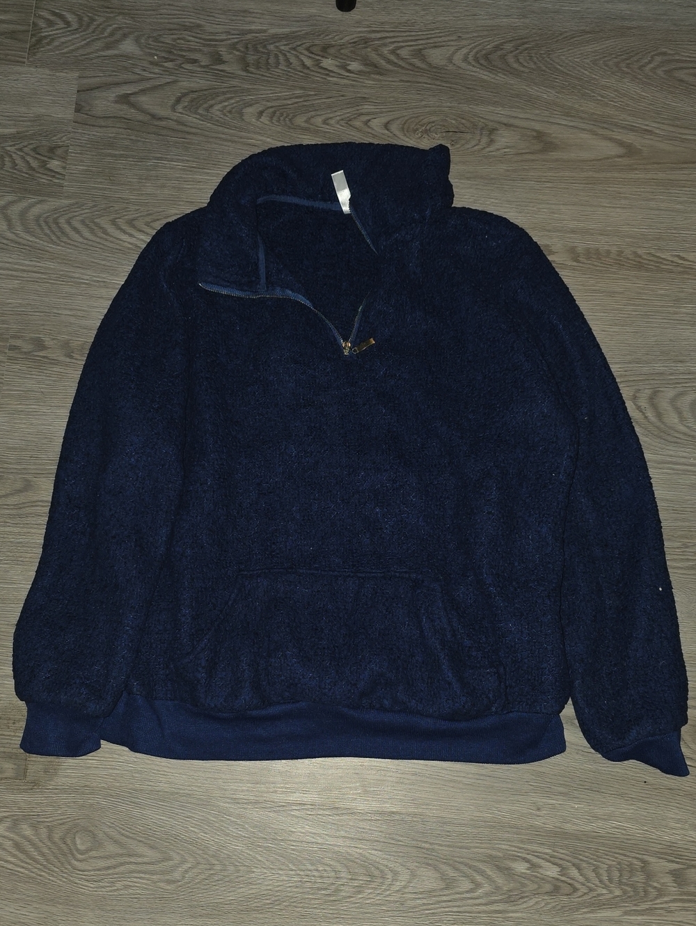 137 - Amazon Women's Navy Half-Zip Sherpa Pullover